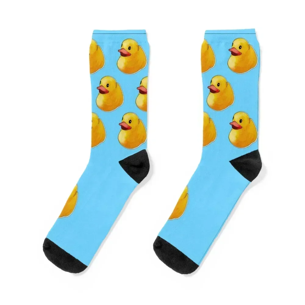 Ducky Delight: Vibrant Rubber Duck Painting Socks shoes basketball Run anti-slip Women Socks Men's