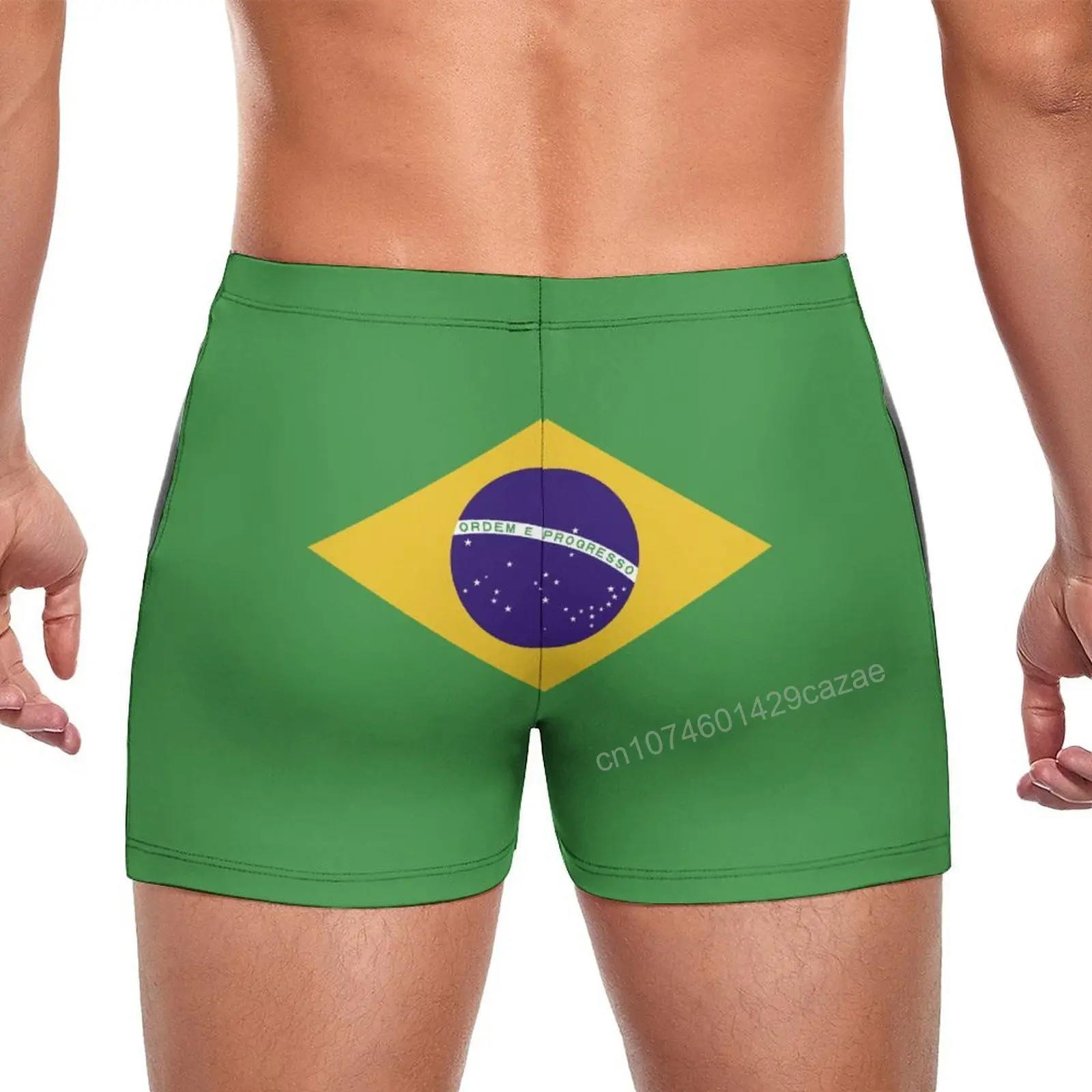 Swimming Trunks Brazil Flag Quick Dry Shorts For Men Swim Beach Short Summer Gift