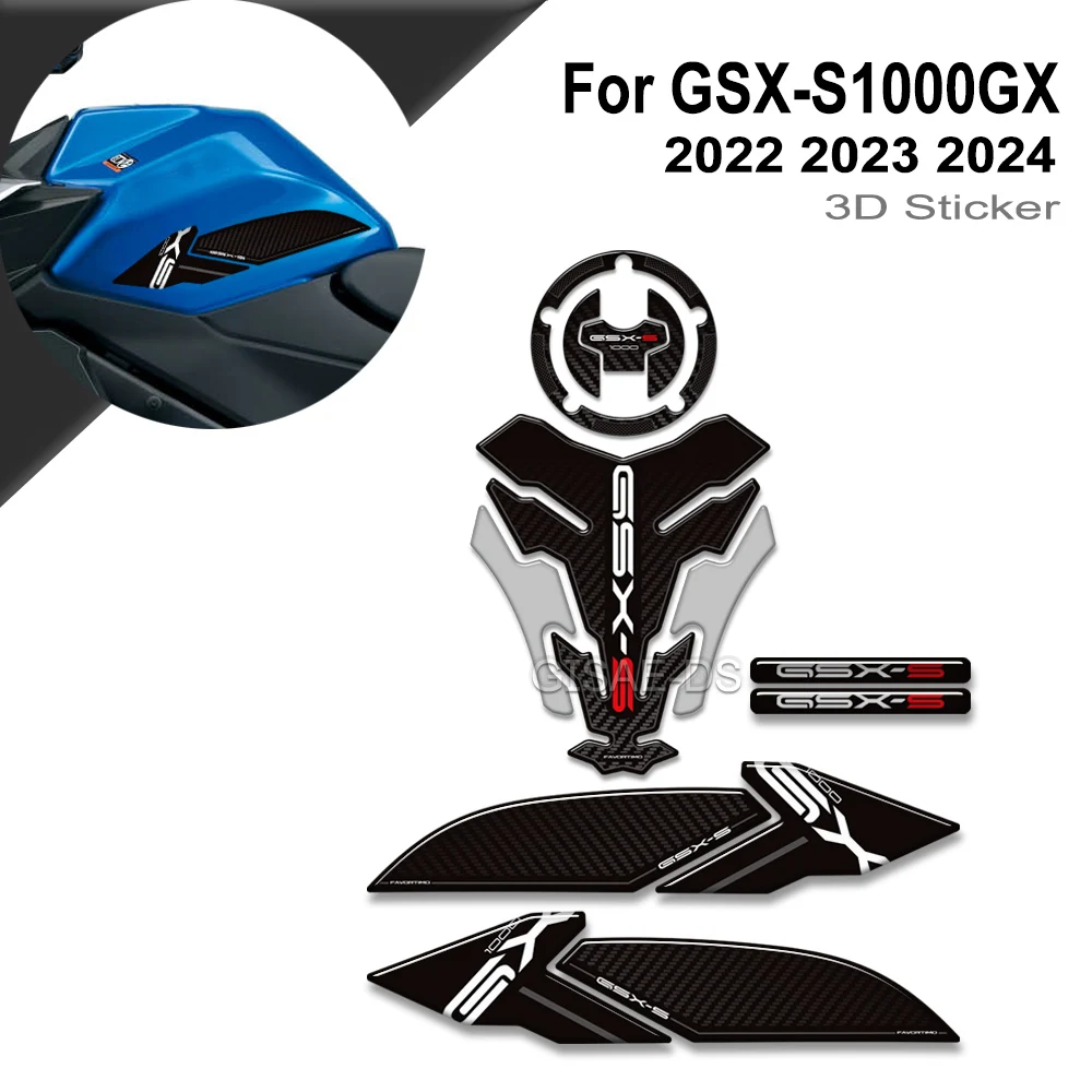 For Suzuki GSX-S 1000 S GX GSX-S1000GX GSX S1000 GSX-S1000 GSXS Tank Pad Gas Fuel Protector Stickers Decals 2022 2023 2024