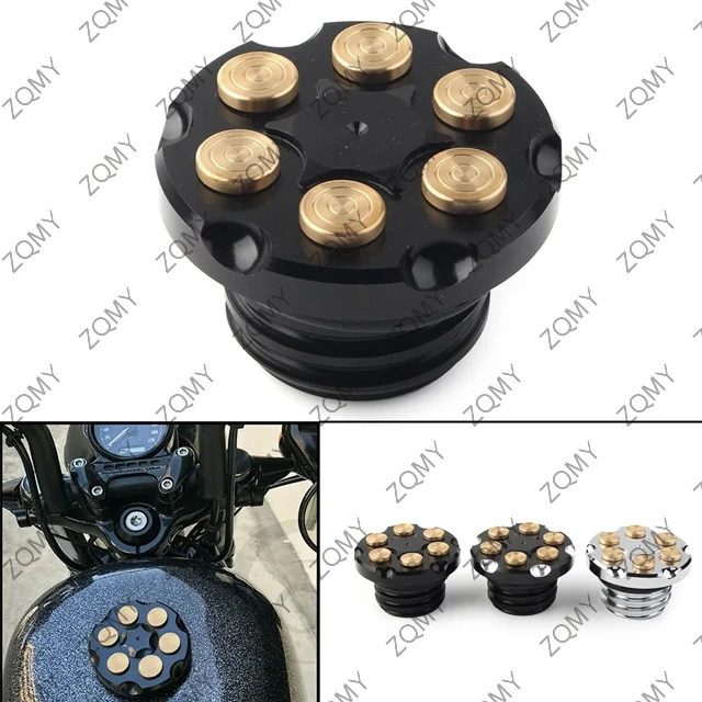 

Aluminum Motorcycle Fuel Gas Tank Oil Cap Cover For Harley Davidson Softail Dyna Road King Sportster 883 1200 1996-2020