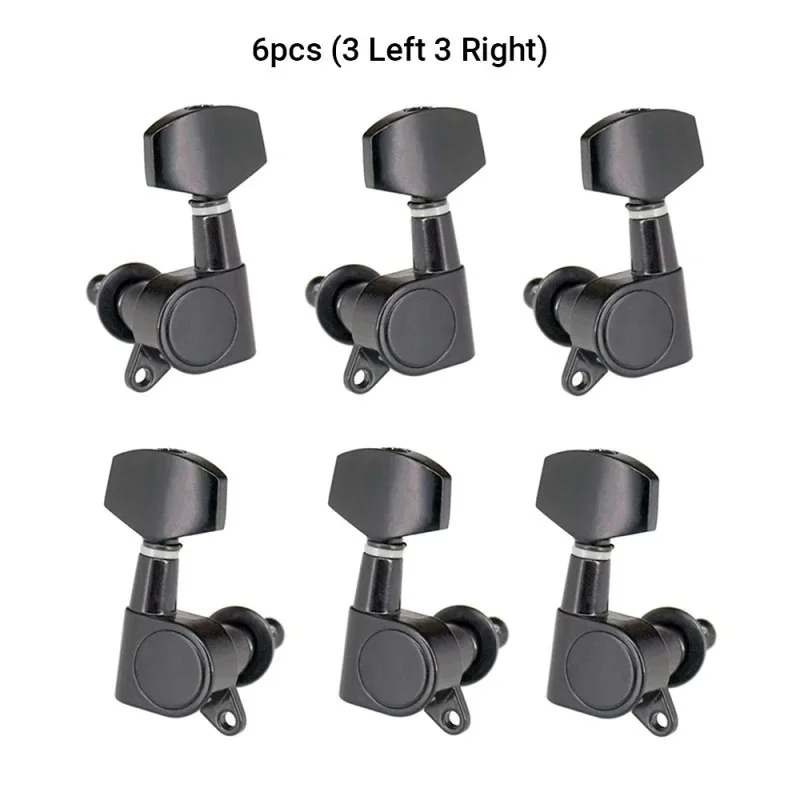 6 Stück versiegelte, verriegelbare Gitarrensaitenstimmwirbel, 3L3R, Stimmmechaniken, Akustikgitarren-Stimmwerkzeug-Set für 6-saitige Gitarren – Detail 20
