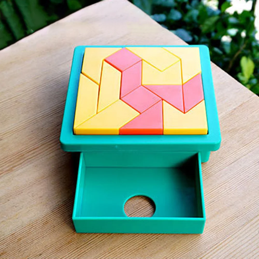 Blocks Puzzle Brain Teasers Toy For Kids Baby Smooth Surface Colorful 3D Tangram