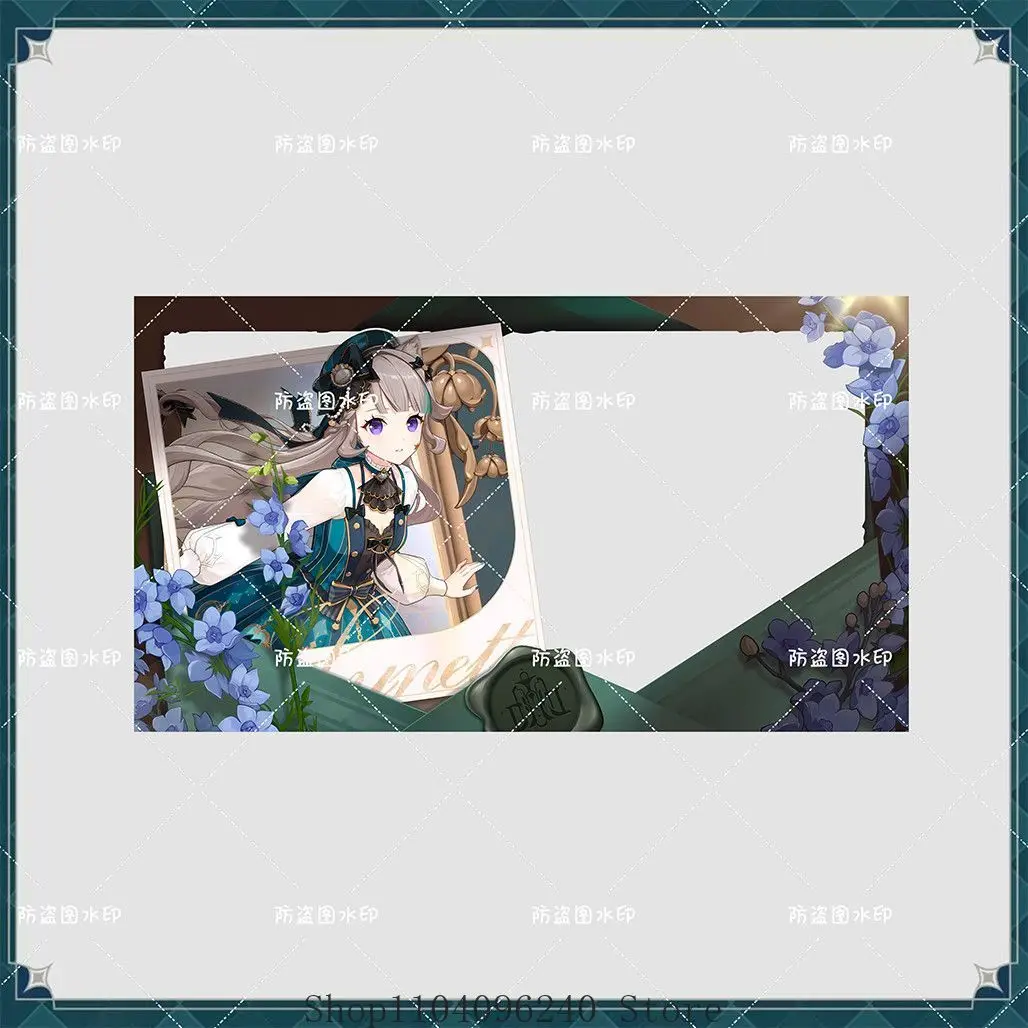 Genshin Impact Lynette Wriothesley أنيمي الاكريليك حامل نموذج لوحة مكتب ديكور الدائمة علامة التميمة طالب بطاقة شفافة #4