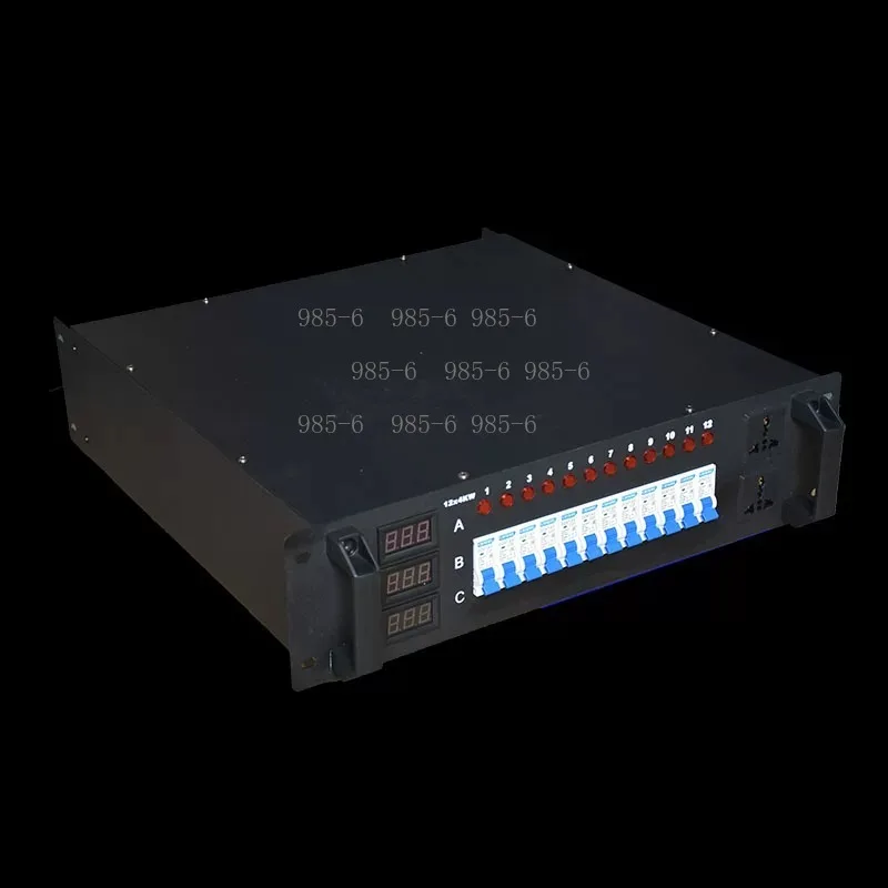Power Supply Silicon Box Stage Audio Lighting Power Box 12 Channels 4000W 4KW Through Box Dimming Table Distribution Box