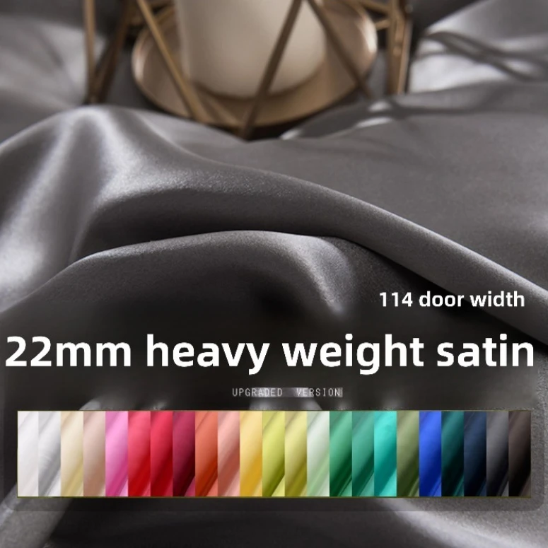 

22 мм тяжелый шелковый креп, атласная однотонная ткань для шитья своими руками, норковая подкладка костюма, пижамы, домашняя одежда, юбка, одежда, модная ткань