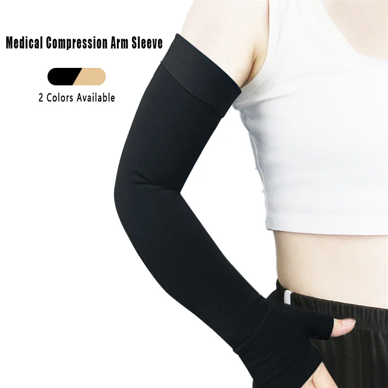 1pcs Medical Compression Arm Sleeve Stretch Breathable Cool Non-slip Outdoor Anti-UV Sunscreen Sports Protective Gear for Men