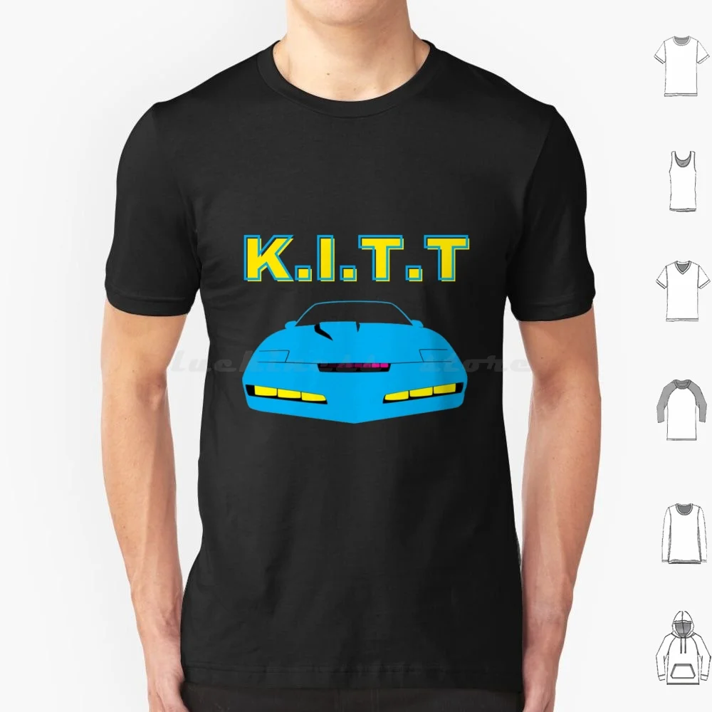 K.i.t.t T Shirt 6xl Cotton Cool Tee Knight Rider Kitt 80s Tv David Hasselhoff Retro Knight Rider Car Firebird Hasselhoff K I T