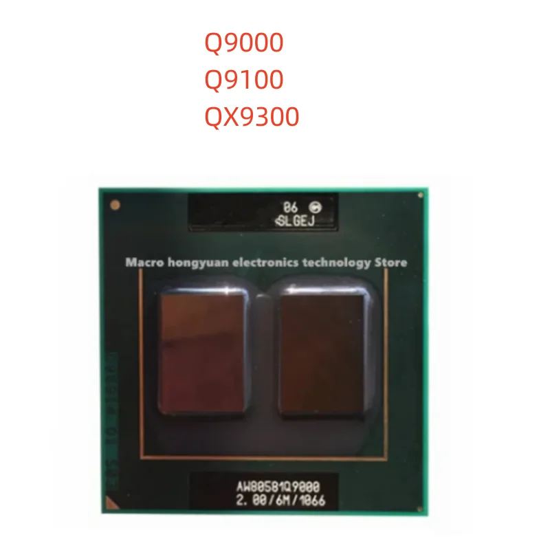 Q9000 Q9100 QX9300 dizüstü işlemci CPU SLGEJ SLB5G SLB5J