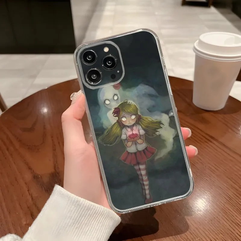 Etui na telefon Game Fran Bow dla Iphone 15 14 Pro 13 Mini 11 12 Max Xr X Xs 7 8 Plus 6 przezroczysta silikonowa osłona