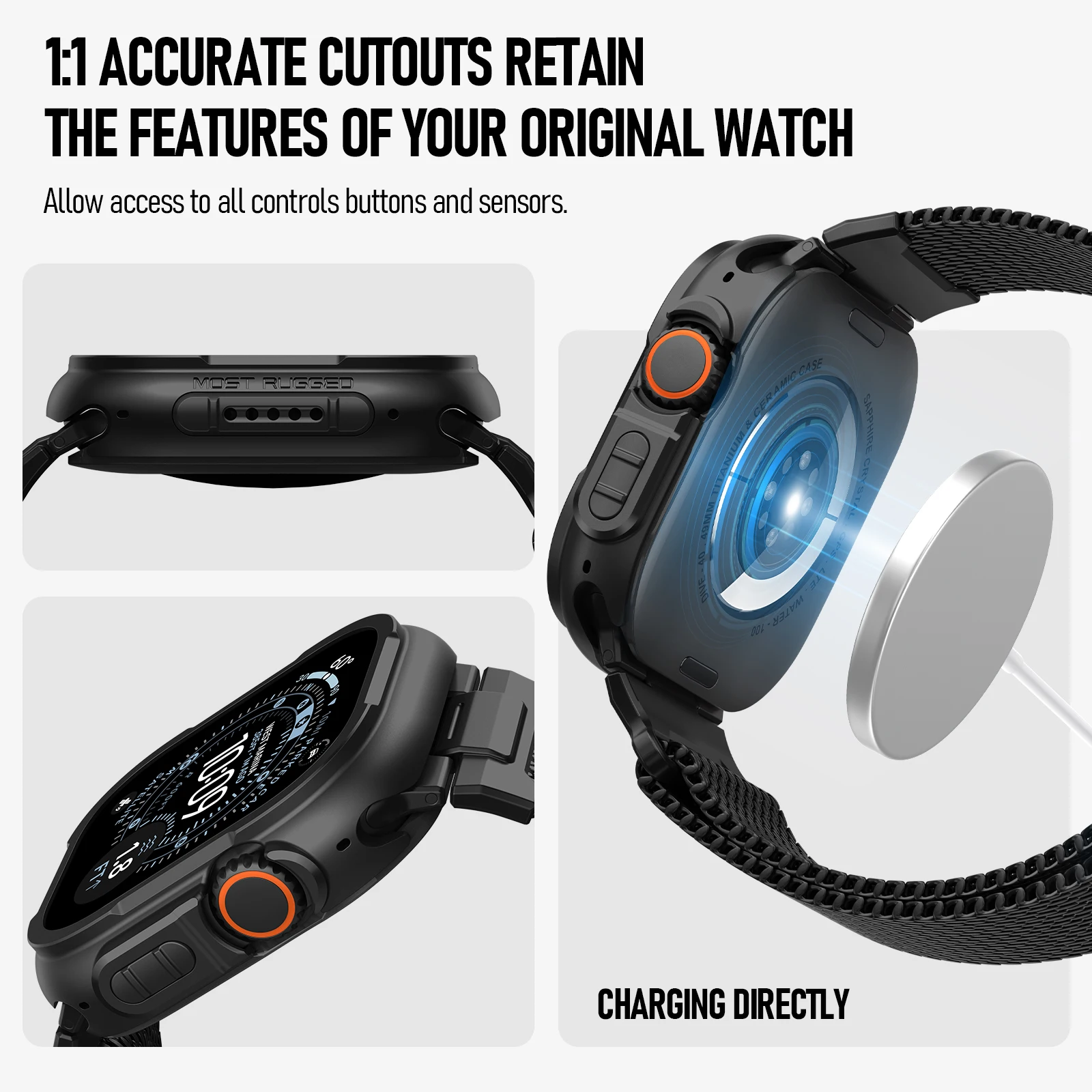 Luxury Stainless Steel Case For Apple Watch Ultra 3 2 1 49mm Metal cover For iwatch Series 11 10 46mm 9 8 7 6 5 SE 4 45MM 44MM image 3
