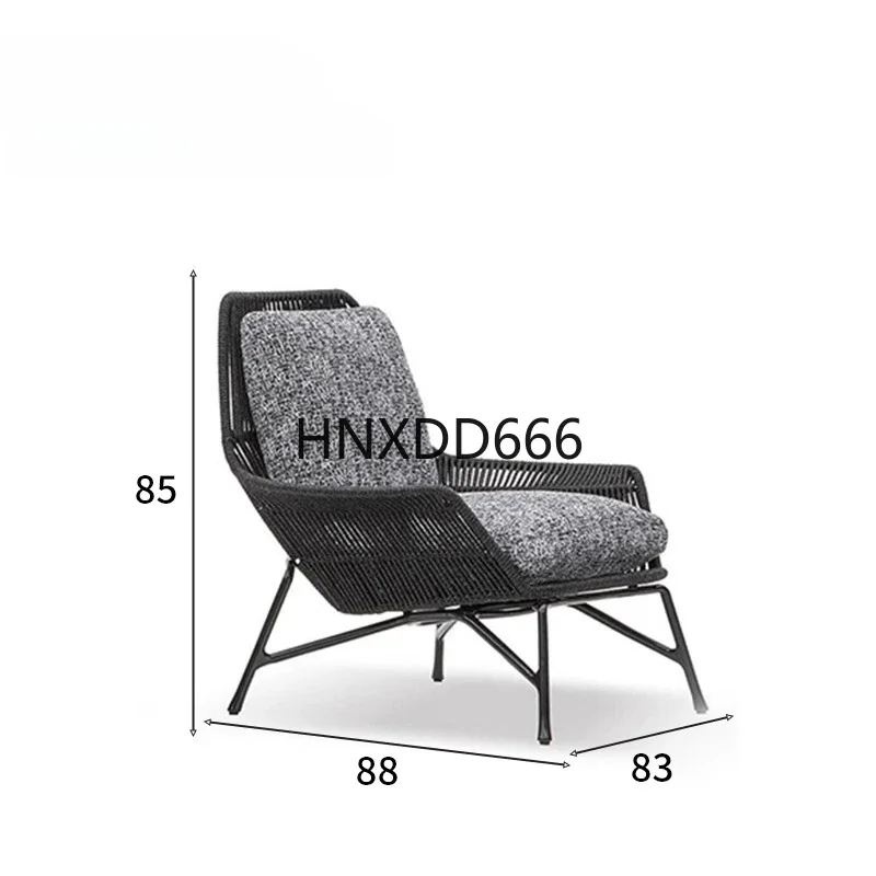 Outdoor rattan chair balcony single recliner
