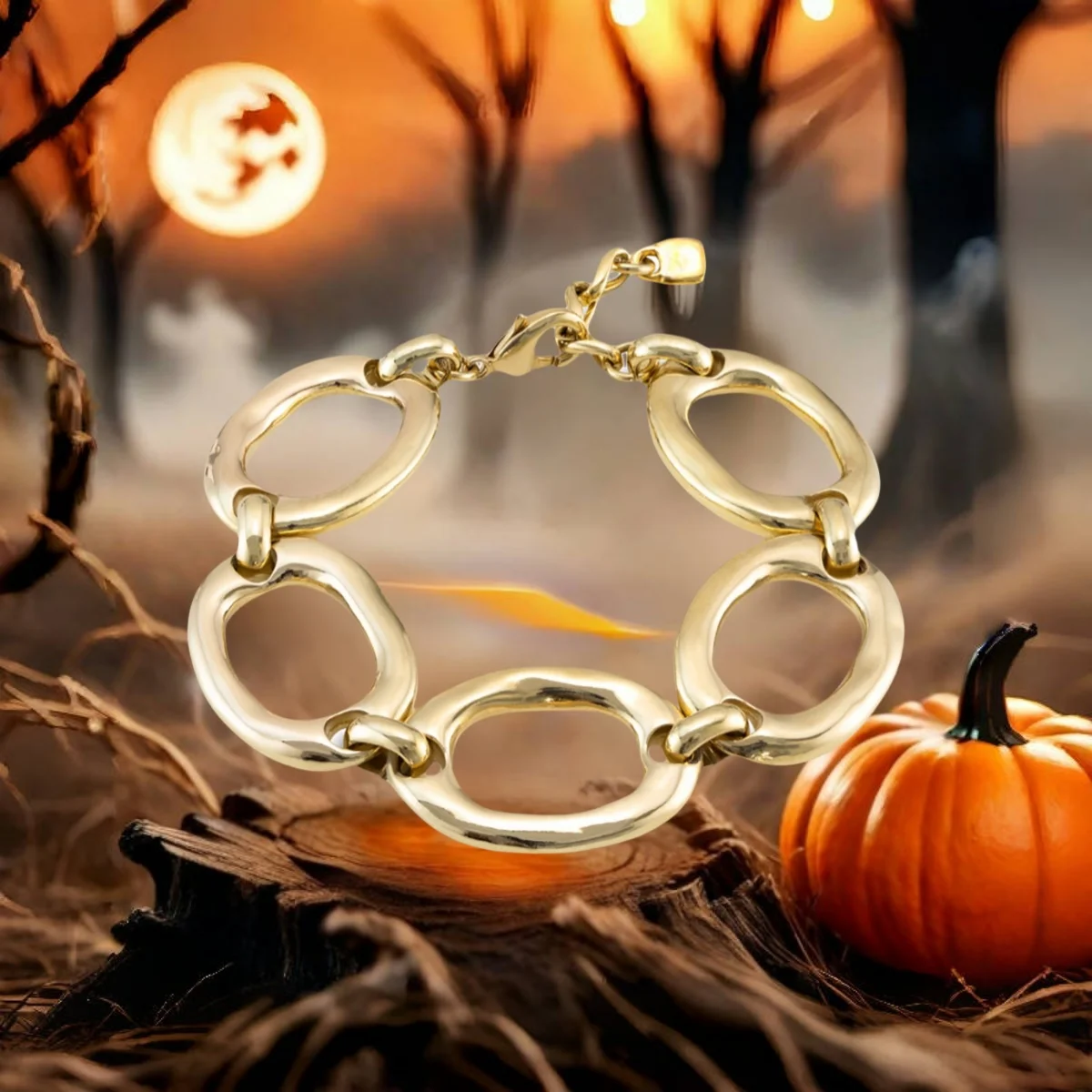 

2025 UNOde50 Europe and America Original New Product Gold Fashion Versatile Advanced Oval Chain Bracelet Women's Festival Gift