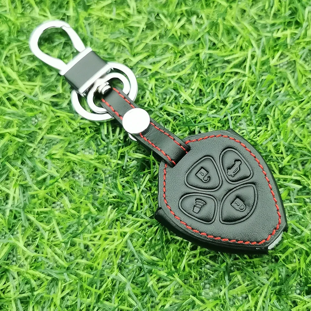 

Leather Car Key Case Cover for Toyota Auris HiLux Corolla Fortuner Prado Verso Camry Yaris Vitz Vios Ractis 2/3/4 Buttons