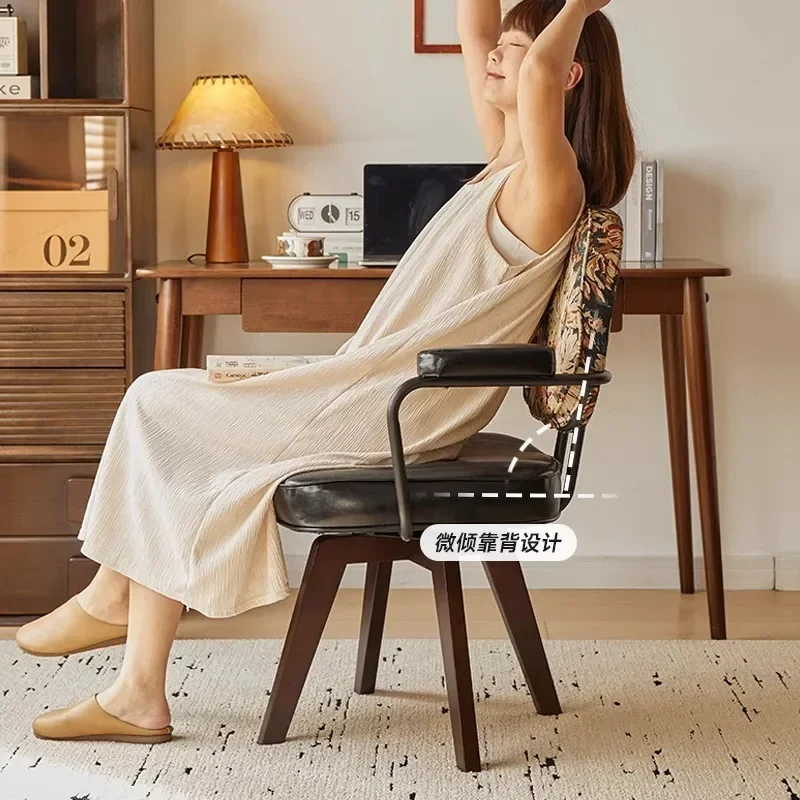 Computer chair Home comfortable study chair Back chair Dormitory e-sports rotatable seat Sedentary desk Office