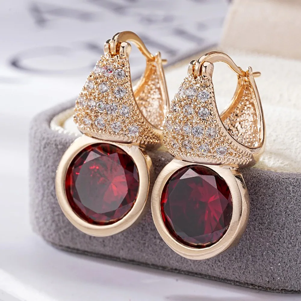 

Missvikki New Luxury Shiny Original Earrings for Women Girl Daily Party Summer Bridal Wedding Trendy Accessories High Quality