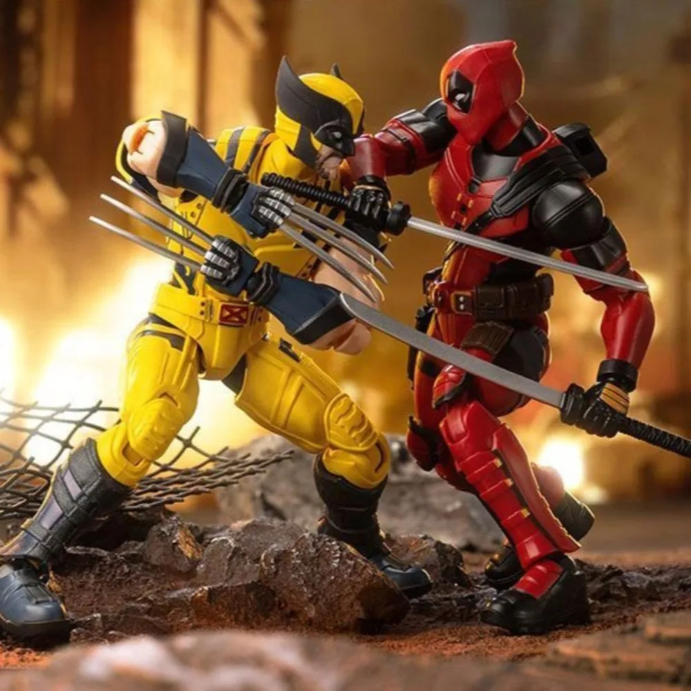 

Оригинальный Blokees Deadpool Wolverine, классический класс, аниме-фигурка, сборка, строительные блоки, модель игрушки