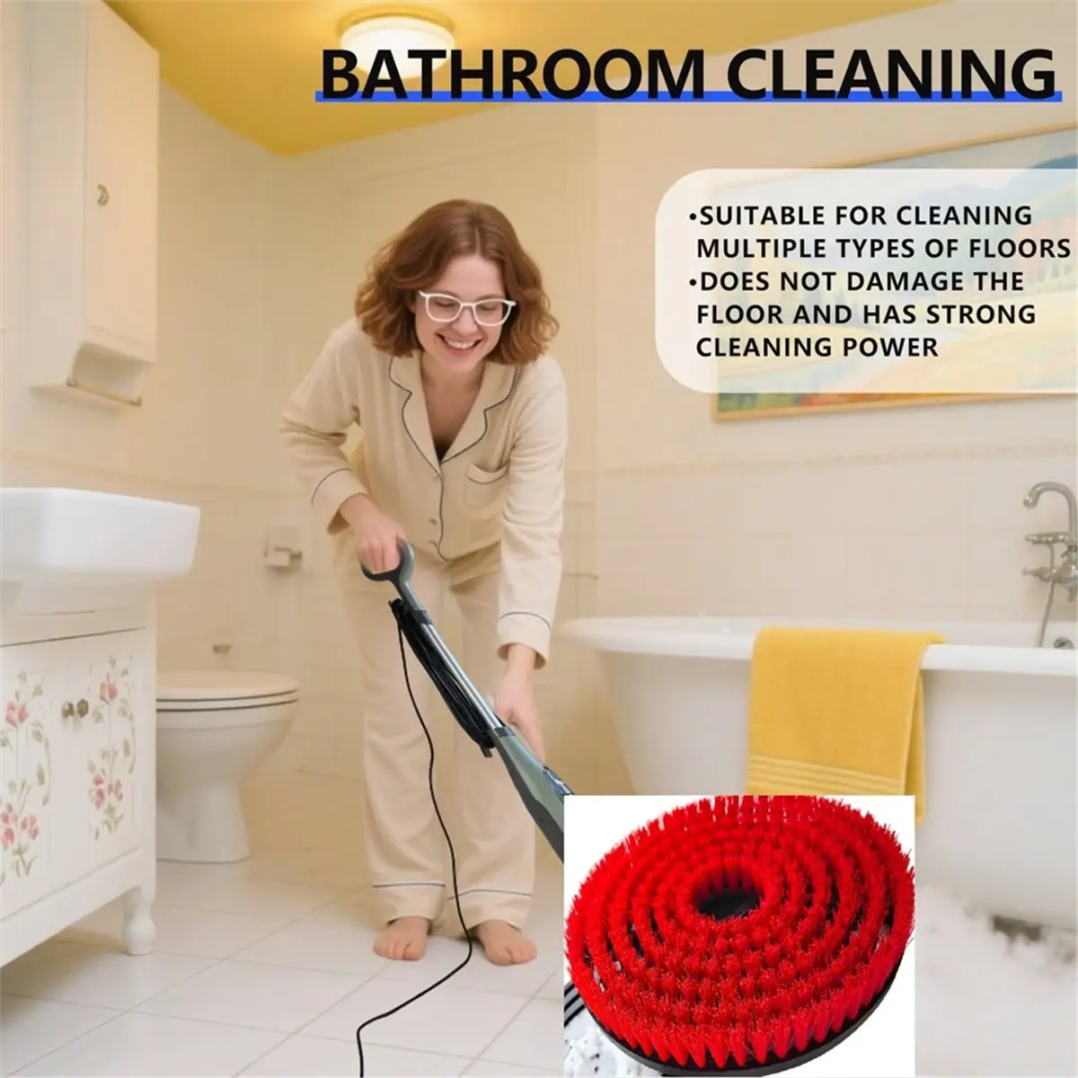 رأس فرشاة بديلة لوسادات ممسحة البخار لسلسلة ممسحة البخار S7000 S7001 S8201 - ترقية رؤوس الفرشاة بشعيرات #5