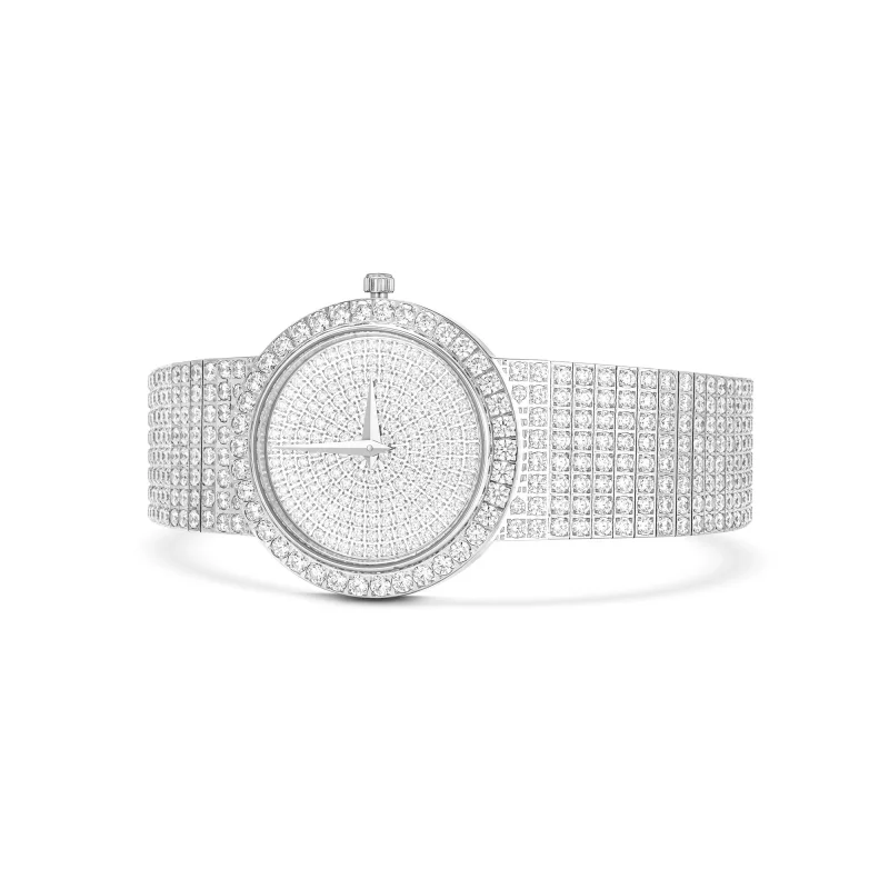Bellux White Diamond Setting Luxury Watch for Men and Women Starry Sky Artificial Zircon Super Flash Fine Watches
