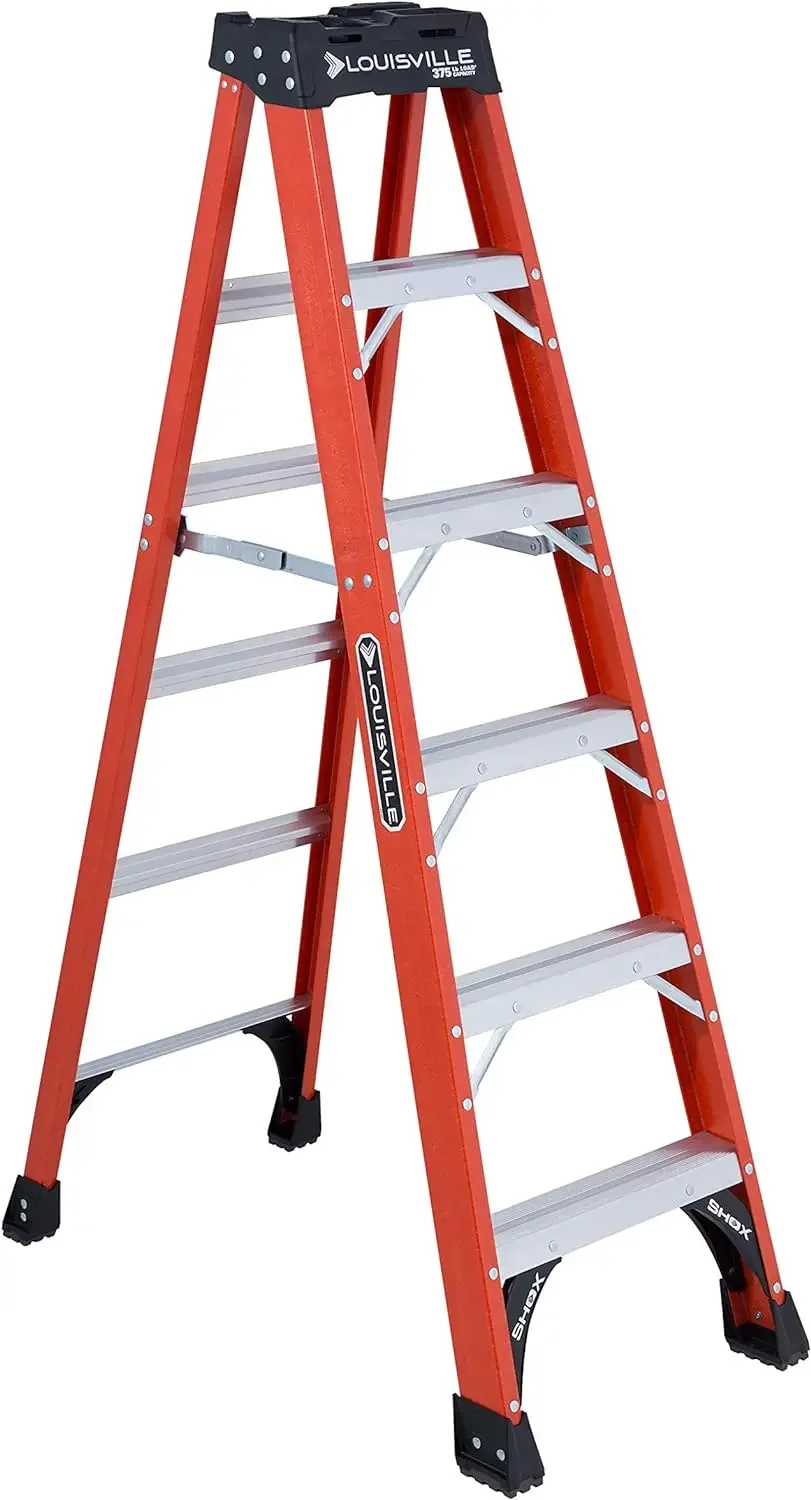 

Louisville Ladder 6-Foot Fiberglass Step Ladder, 375-Pound Capacity, FS1406HD