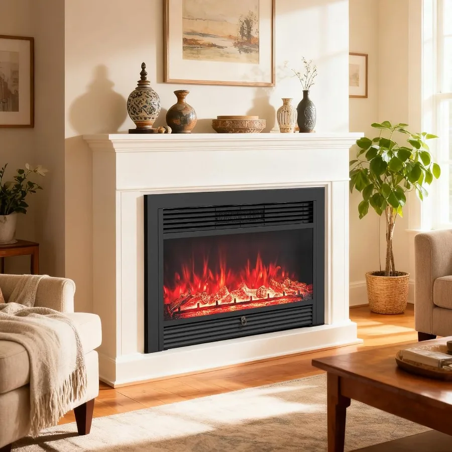 33 مدفأة كهربائية مدفأة مثبتة على الحائط/مثبتة بذاتها مع جهاز تحكم عن بعد لغرفة المعيشة أو غرفة النوم 3 كولو