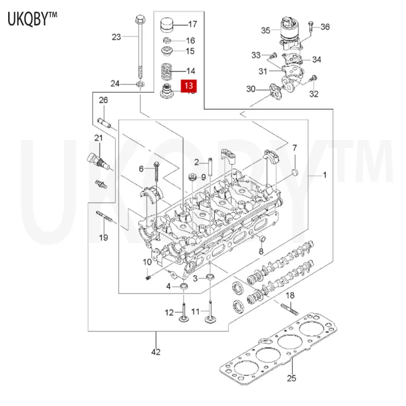 Applicable for 04-12 Bu ic k Ex ce ll e 1.6 Le Fe ng 1.6 Le ch en g 1.6/1.4 cylinder head valve oil seal 96353035