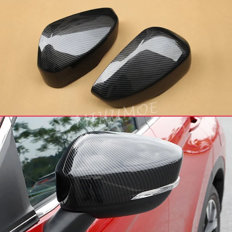 Carbon Fiber Car Side Rearview Cap For Mitsubishi Eclipse Cross 2018 2019 2020 2021 2022 2023 2024 Rear View Mirror Cover Trims