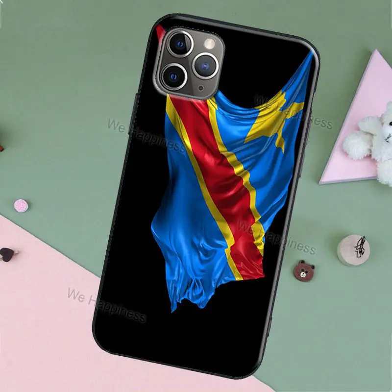 Congo Democratic Republic Flag Case For iPhone 7 8 Plus XR X XS MAX 11 12 Pro Max 13 mini 5S 6S SE 2020 Cover Coque