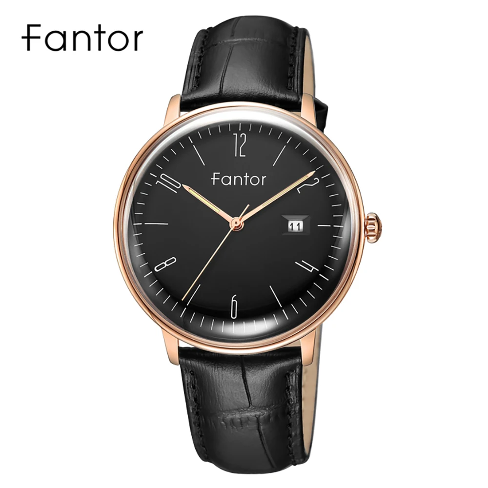 Fantor Minimalist Classic Men Watch Relogio Masculino Luxury Leather Wristwatch for Man Luminous Hand Date Quartz Watches