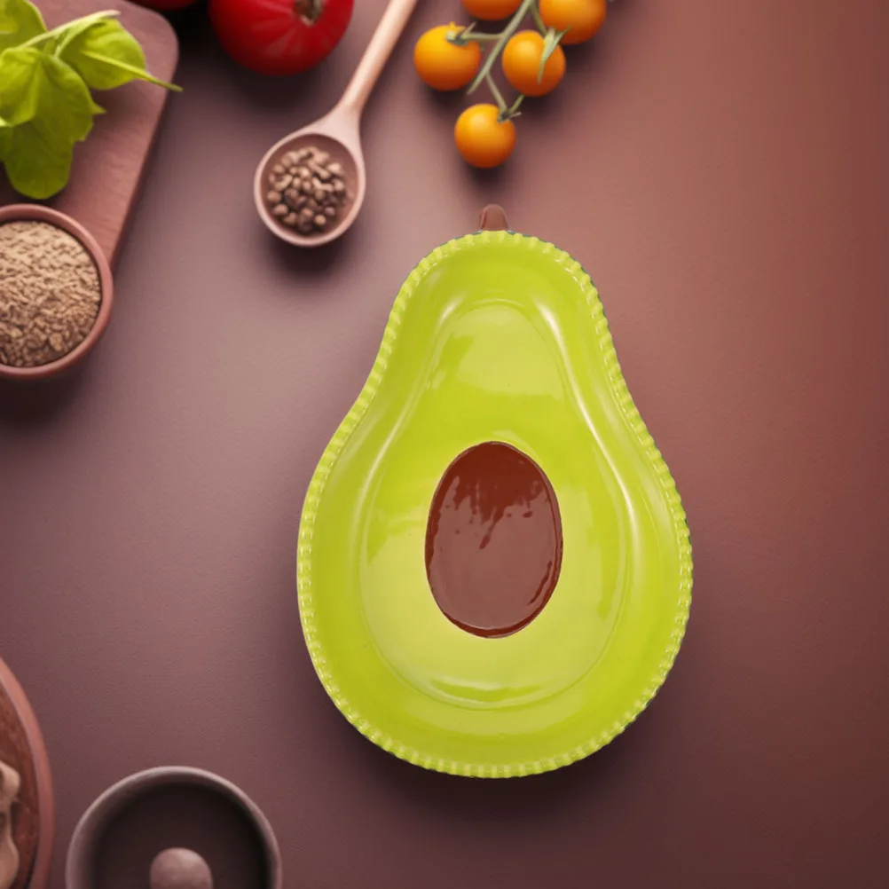 

2Pcs Avocado Ceramic Bowls Creative Japanese Style Fruit Salad Dessert Plates Kitchen Dining Tableware Serving Bowls