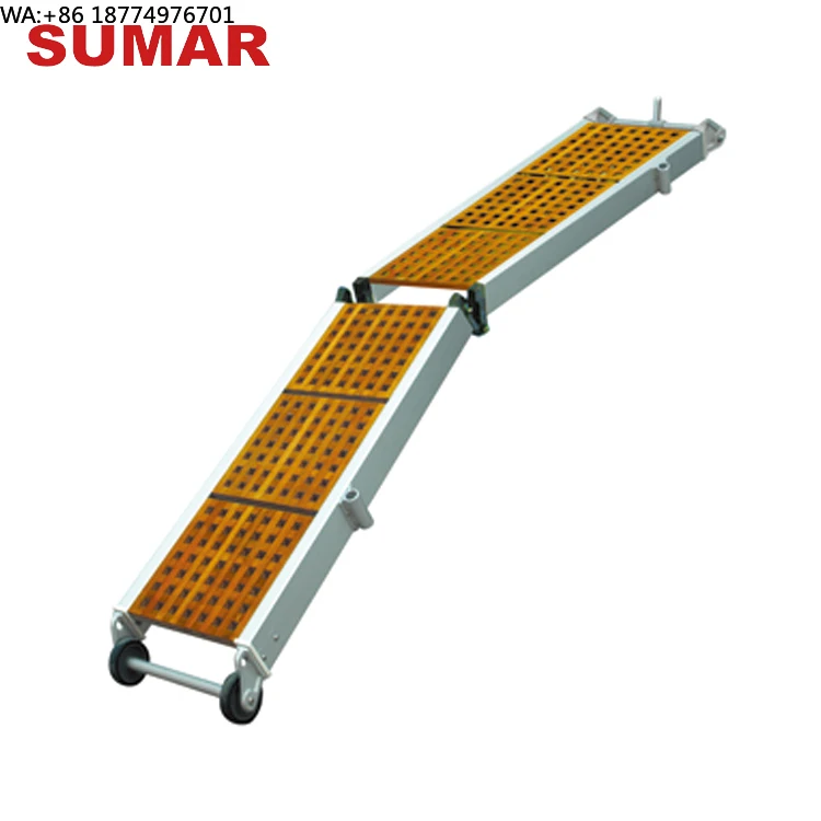 

Складная морская алюминиевая лестница-лебедка с противоскользящими деревянными решетками заводского производства