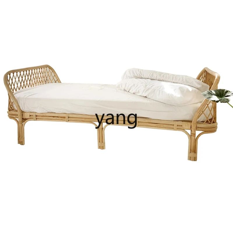 

CX Natural Rattan Single Bed Small Apartment Living Room Rattan Sofa Bed