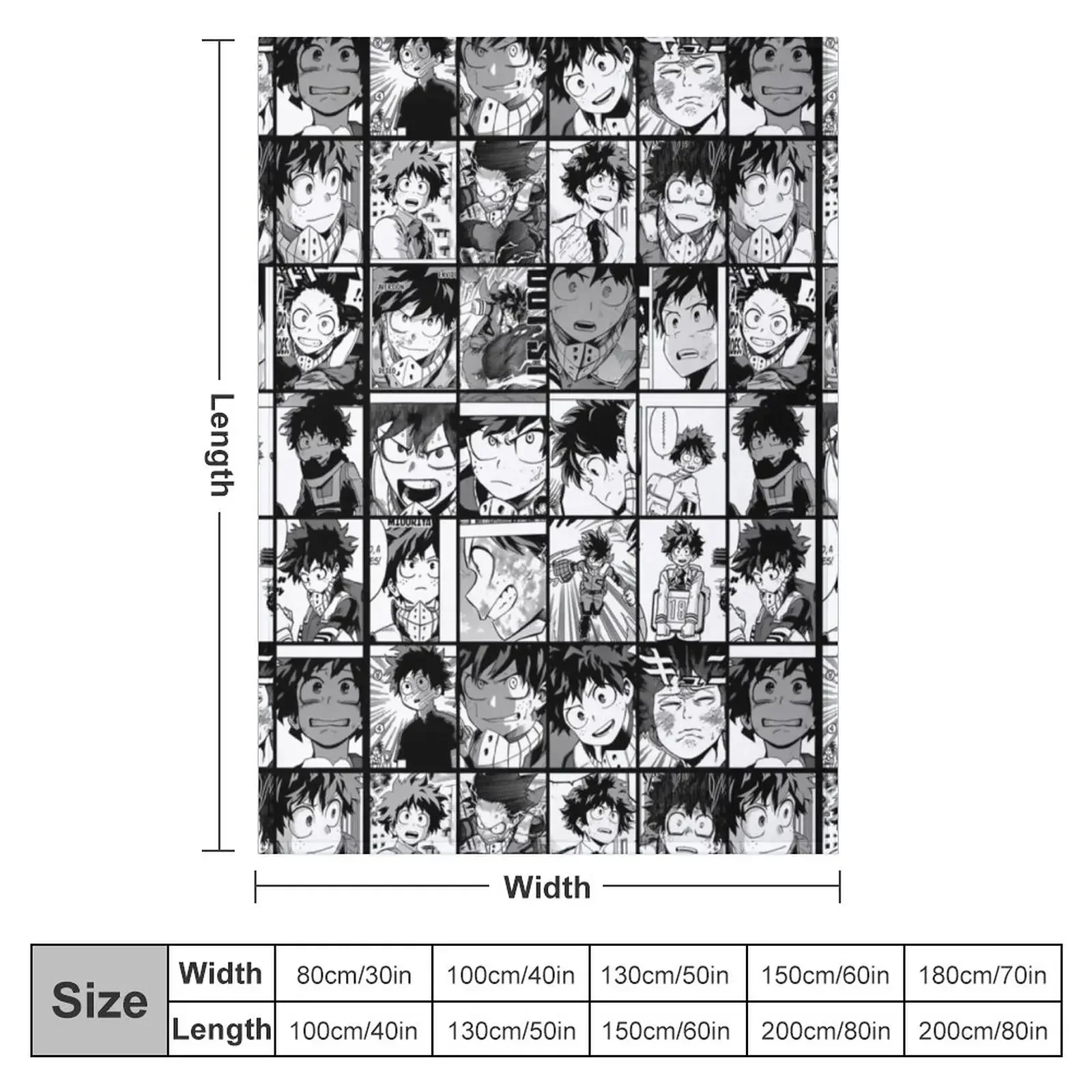 Midoriya Izuku- collage color version Throw Blanket Luxury Designer Quilt Blankets