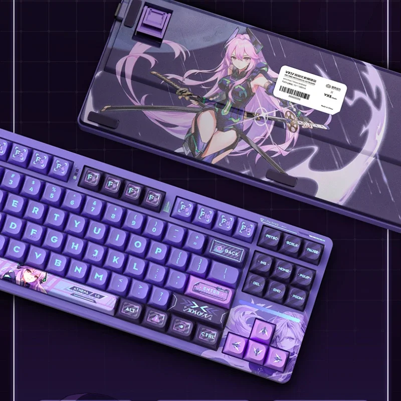 Imagem -02 - Vgn-teclado Mecânico para Jogos sem Fio Tri- Mode Bluetooth Junta Personalizada Chave Completa Hot-swap Rgb V87 V87pro