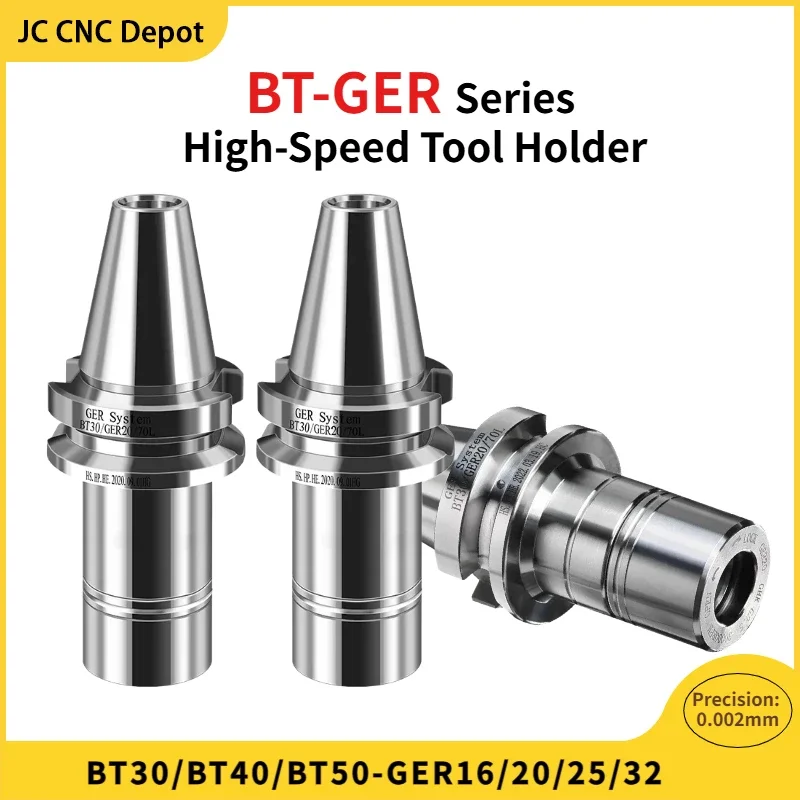 BT30/BT40/BT50 Stainless Steel  High-Speed Tool Holder  ER/ER16/GER20/GER25/GER32/GER40, Anti Vibration for CNC Machining Center