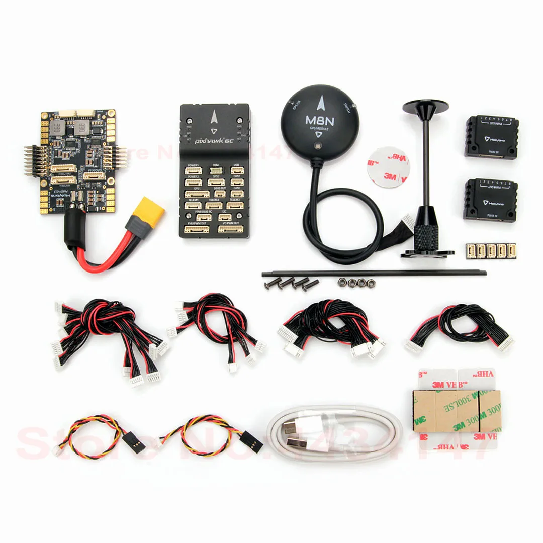 Holybro Pixhawk 6C Autopilot H743 Flight Controller (Aluminum Case) PM02 / PM07 Power Module M8N GPS for RC Multirotor Airplanes