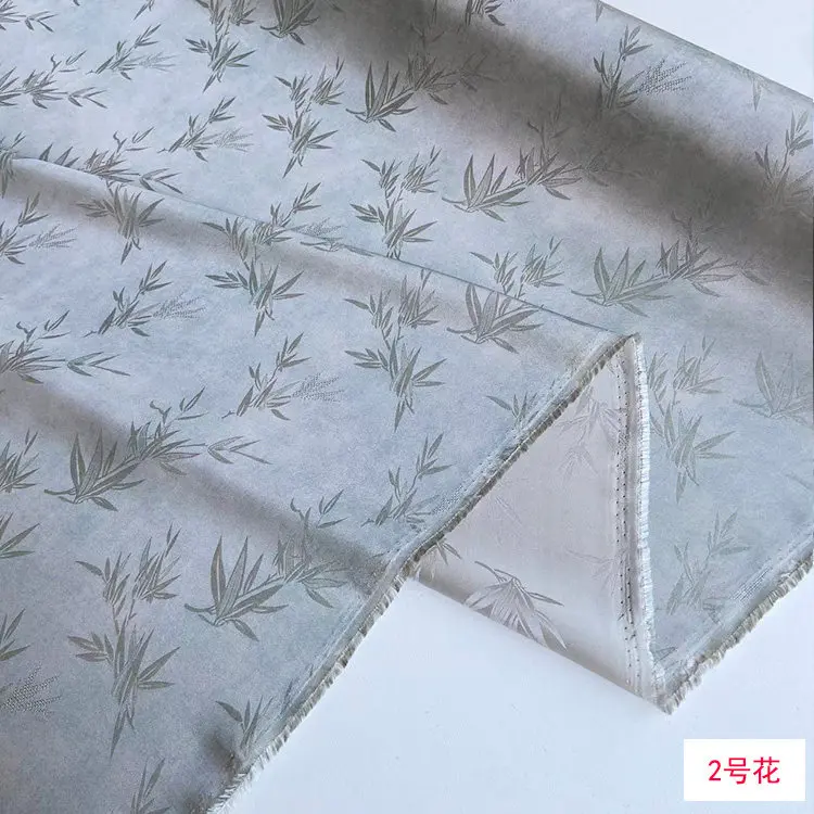 Rhyme Dyeing Effect Silk Jacquard Satin Surface Flower Fabric New Chinese Style Clothing and Dress Cheongsam Silk Fabric