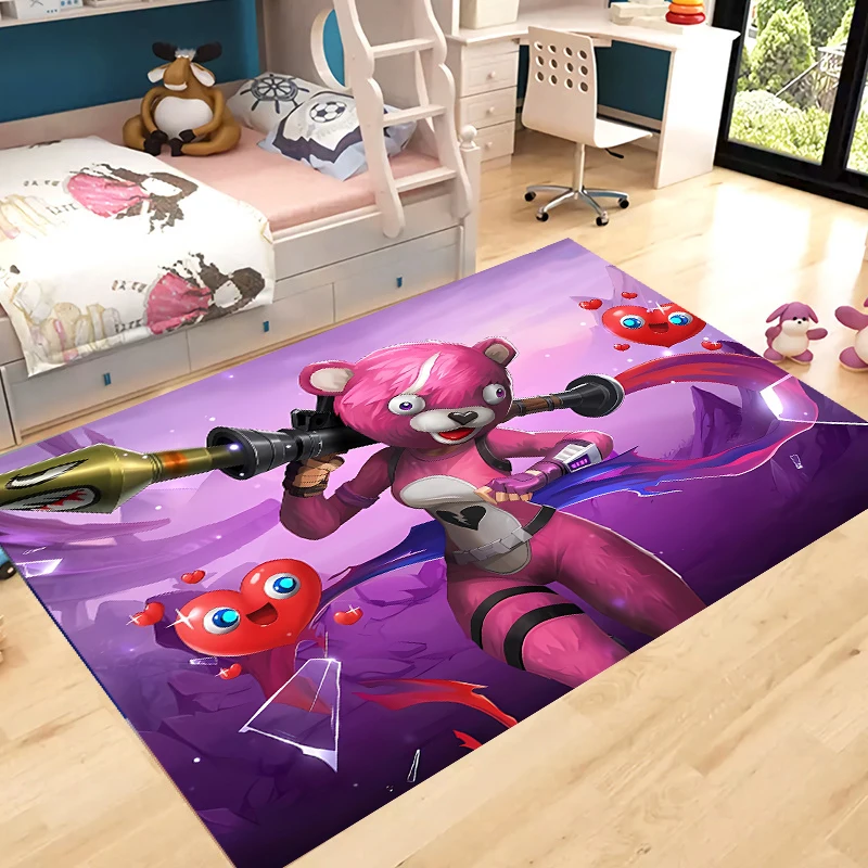 Fortnite الفانيلا السجاد الإبداعية لعبة المضادة للانزلاق الحصير أرقام كرتونية باب المطبخ حمام مستطيل ممسحة ديكور المنزل هدية #2