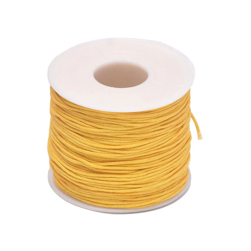 24m 1mm Waxed Cotton Cord For Beading Craft DIY Bracelet Necklace Braided String Thread Jewelry Findings Making