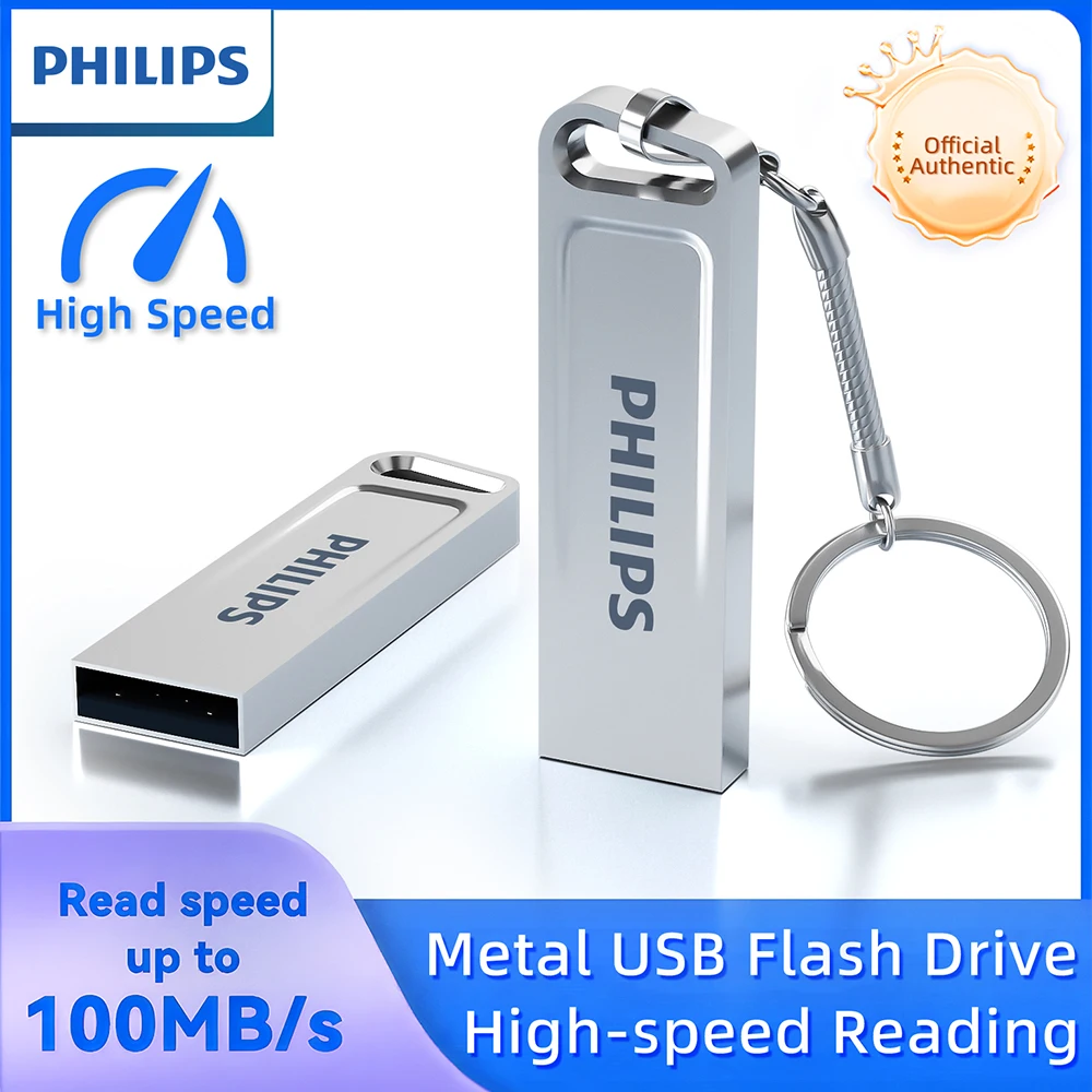 PHILIPS USB Flash Drive 3.2 32GB 64GB 128GB Pen Drive, USB Flash Drive 8GB High Speed Flash Drive Waterproof Memory USB Drive