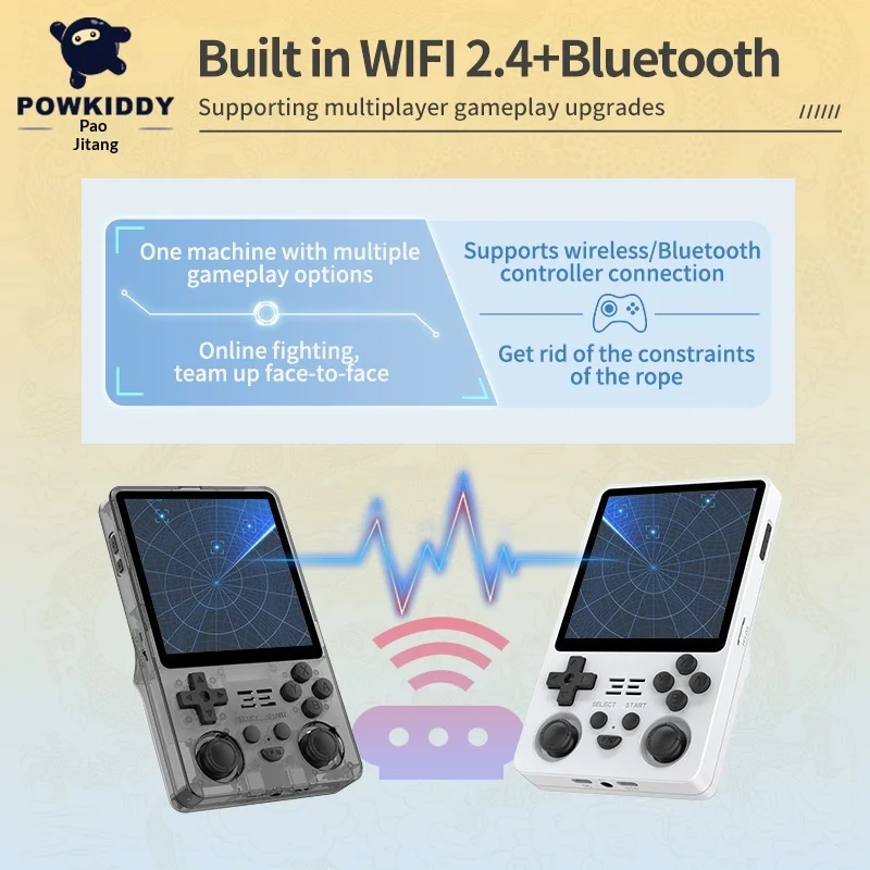 Bestseller Powkiddy Rgb20sx Game Console 4 Inch Hd Screen Open Source Built In 2.4g Wifi Bluetooth Supports Psp Arcade Games