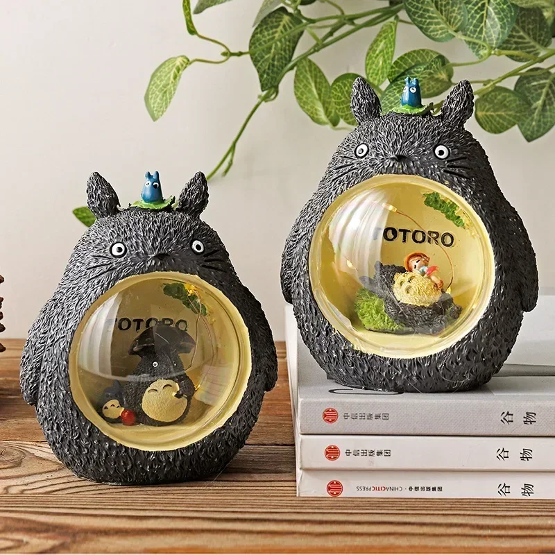 Totoro LED ضوء الليل الكرتون ستار ضوء البطارية لغرفة النوم جو ياباني الجدول زينة زخرفية ضوء الأطفال هدية #2