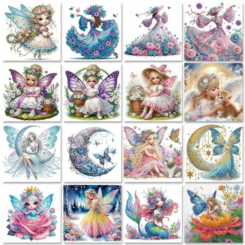 

Special Shape Diamond Art Kits for Beginners and Adults,DIY Fairy woman Diamond Art Painting Kits for Home Wall Decoration Gift