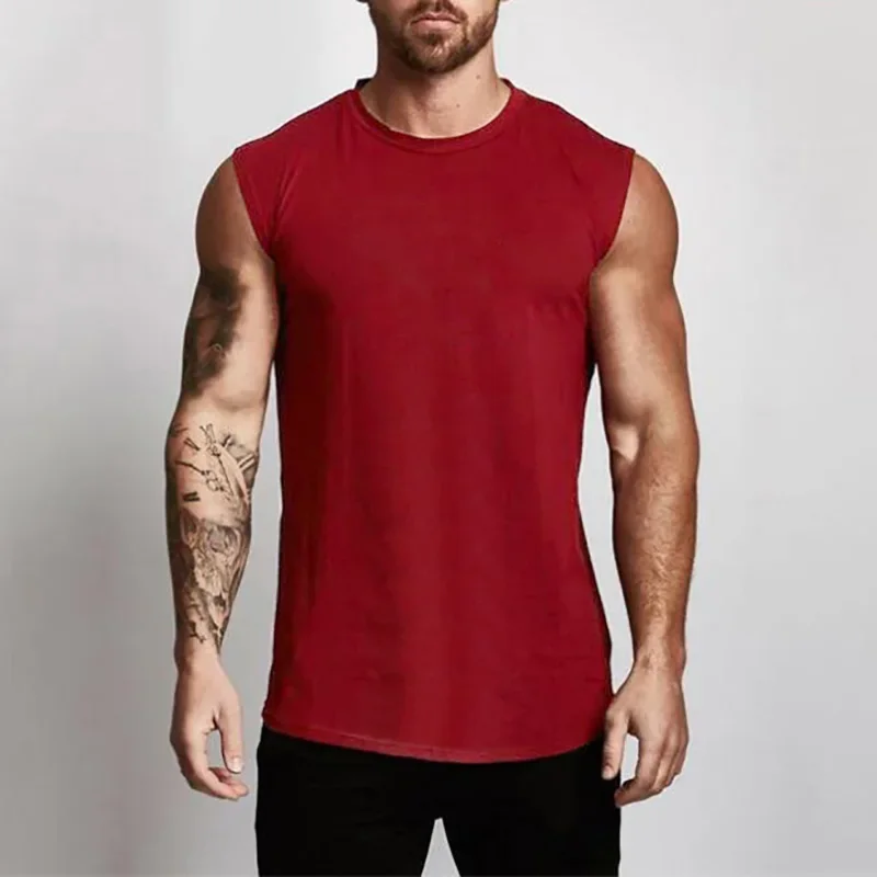 2023 Gym Workout Mouwloze Shirt Tank Top Mannen Bodybuilding Kleding Fitness Heren Sportkleding Vesten Muscle Mannen Tank Tops