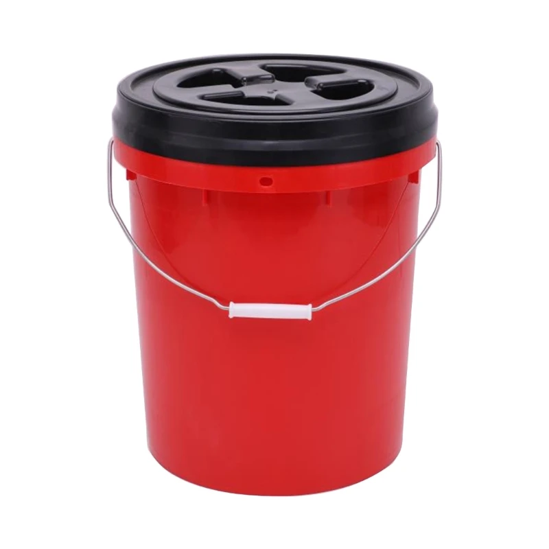 Professionsal Car Wash Bucket Seat-Mounted Car Cleaning Bucket with/without Lid Movable Car Wash Bucket for Car Washing