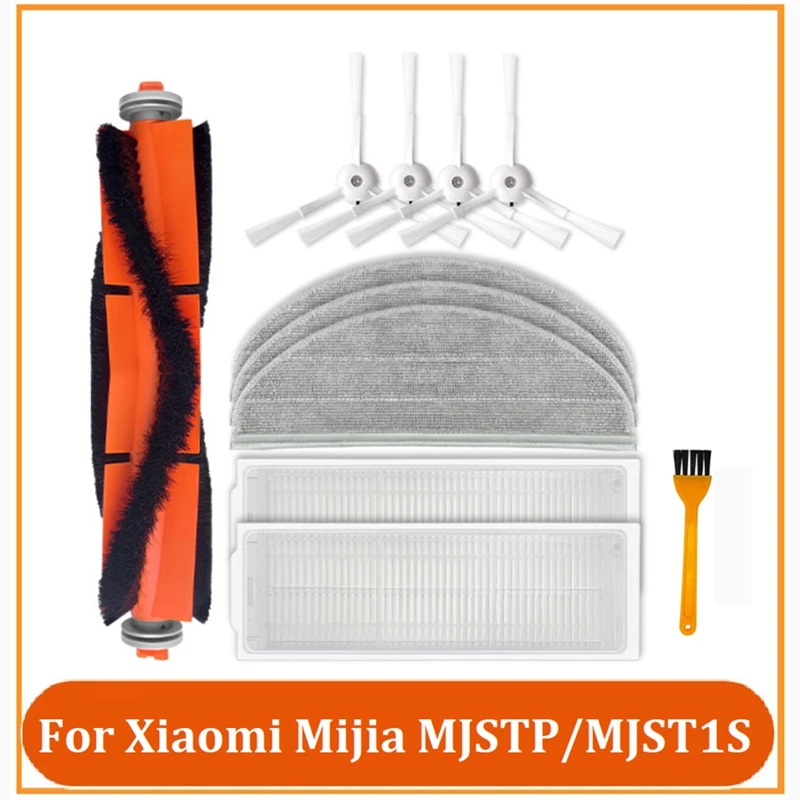 11 PCS Main Side Brush Filter Mop Cloth For Xiaomi Mijia MJSTP/MJST1S Robot Vacuum Cleaner Parts Accessories