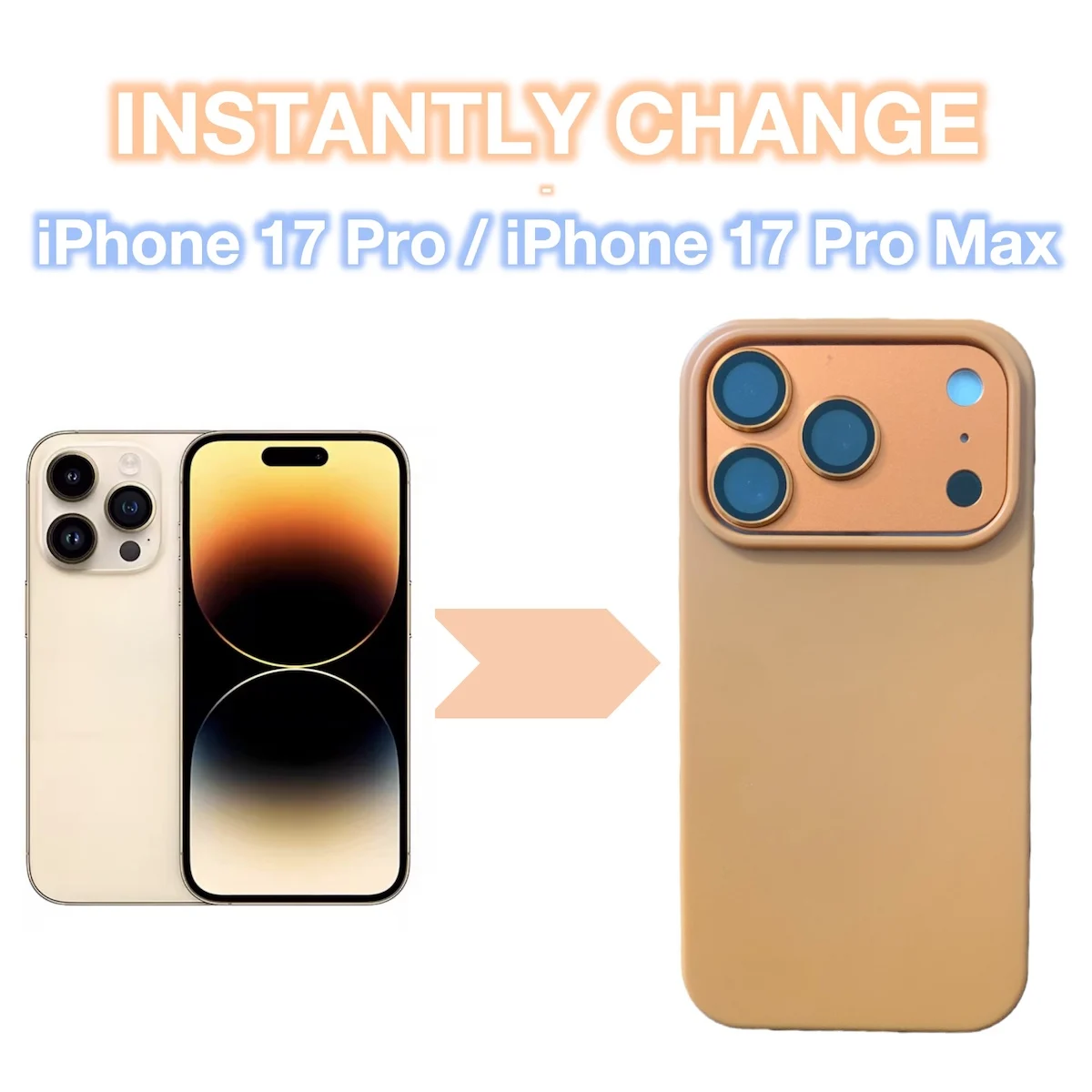 

INSTANTLY CHANGE iP 17 Pro / iP 17 Pro Max For iPhone 14 15 16 Pro Max Phone Case Camera Protective Film