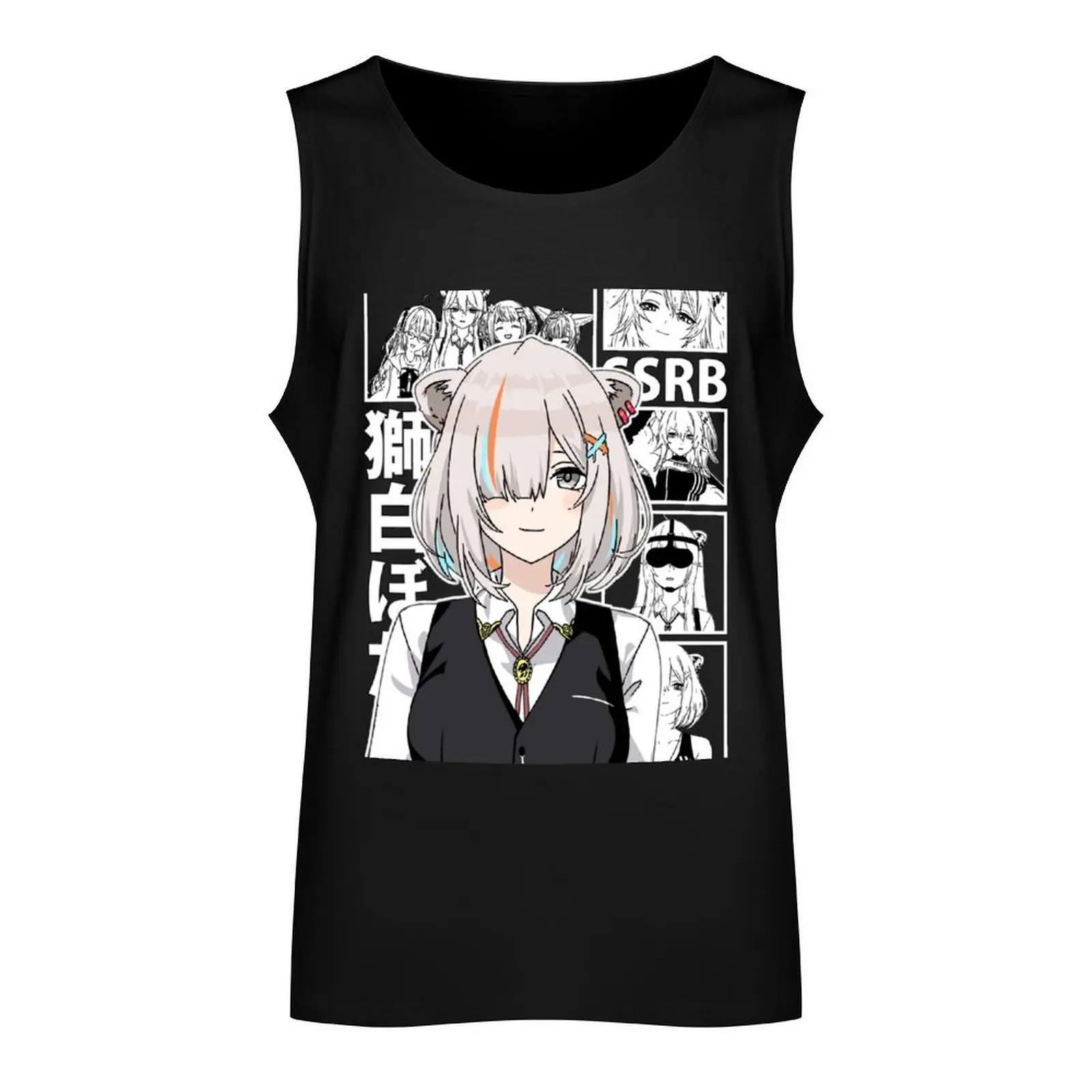 Hololive Shishiro Botan Short Hair Tank Top Men's clothing Gym t-shirt man Sleeveless men t shirt gym