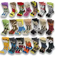 Calcetines de moda para hombre, calcetines divertidos de Anime, calcetines de Anime con personalidad de Hip Hop, calcetines con patrón de costura de alta calidad a la moda de dibujos animados