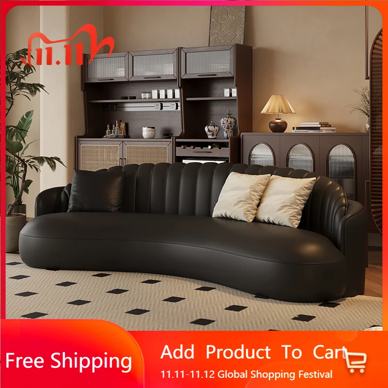 

Minimalist Black European Sofas Waterproof Reclining Luxury Lazy Lounges Puffs Nordic Lazy Woonkamer Banken Chinese Furniture