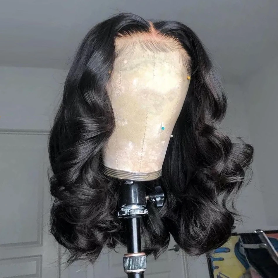 13x6 Body Wave Lace Front Wig Pre Plucked Brazilian Natural Loose Deep Water Wave Bob Wig Lace Front Human Hair Wigs For Women